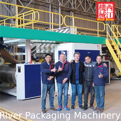 B,E,F Flute 2 ply Corrugated single face AUTO production line Export for seafood package
