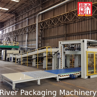 Complete 2 Ply E F G Flute Corrugated Color Carton Box Machine Production Line Rewinder