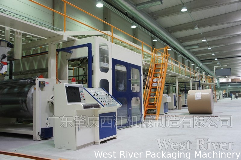 Fully Automatic 5Layer Corrugated cardboard production line Complete Corrugation Machines