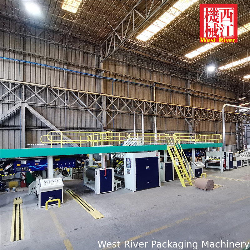 B,E,F Flute 2 ply Corrugated single face AUTO production line Export for seafood package
