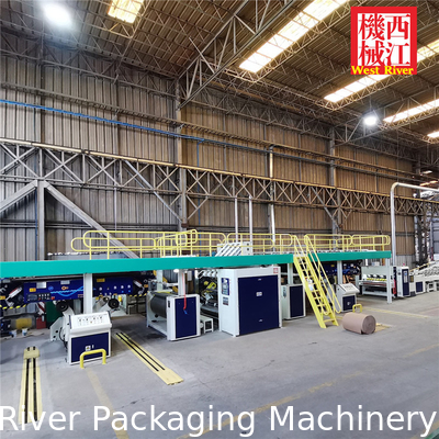 2Ply Single Face Cardboard Sheeter -  Cut-off Down Stacker 1.3meter Stacking Height Efficient
